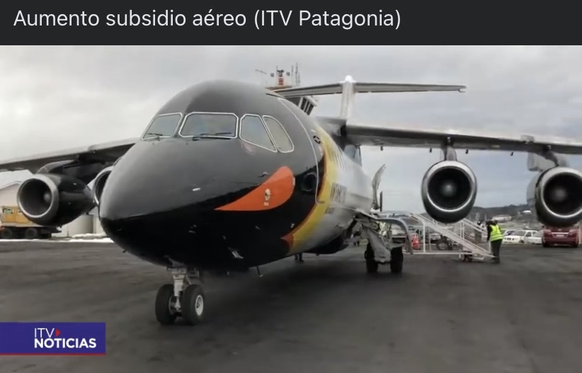 Nota ITV Patagonia, aumento del presupuesto en el subsidio aéreo.