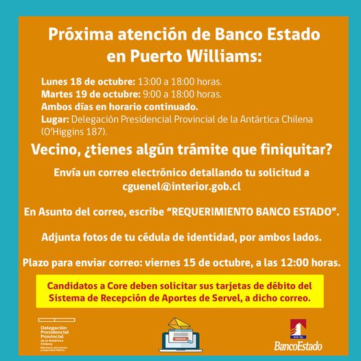 [AFICHE] Aviso de próxima visita de Banco Estado