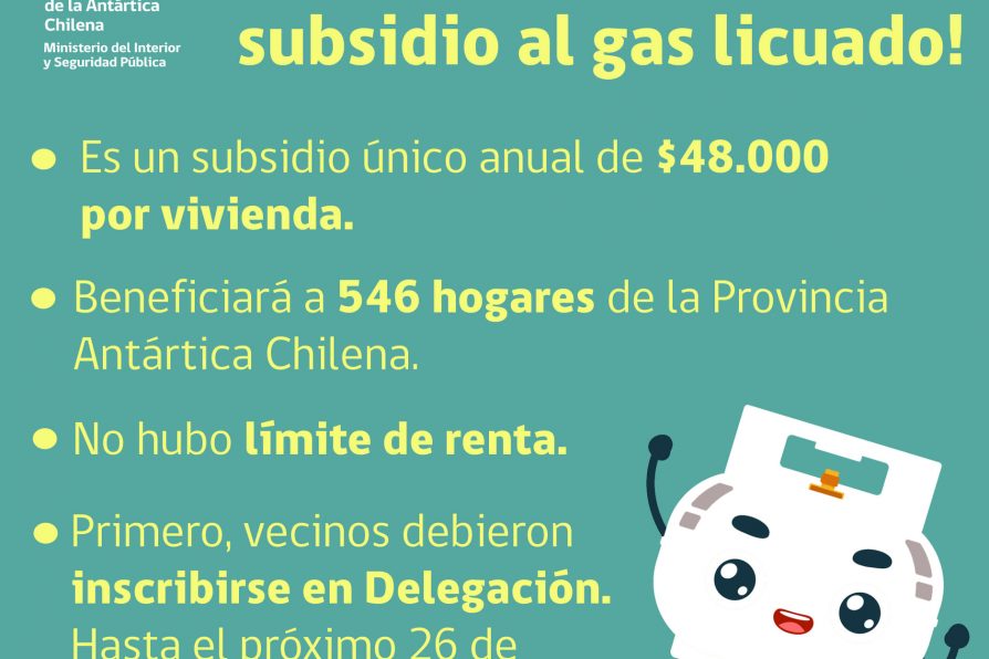 Finaliza período de inscripción para obtener subsidio al gas licuado