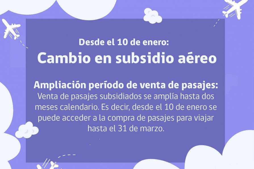 [AFICHE] Cambios en subsidio aéreo para residentes