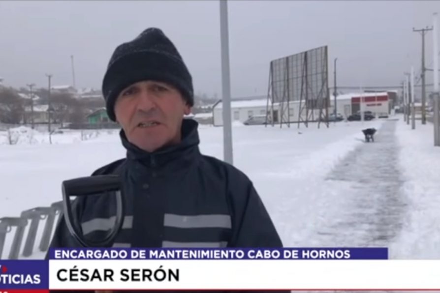 [VIDEO] ITV Patagonia destaca historia de César Serón y TVN Red Austral informa sobre nevazón en Puerto Williams