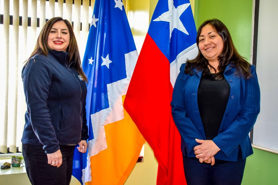 Delegada María Luisa Muñoz recibe saludo protocolar de directora regional (s) de Junji Magallanes