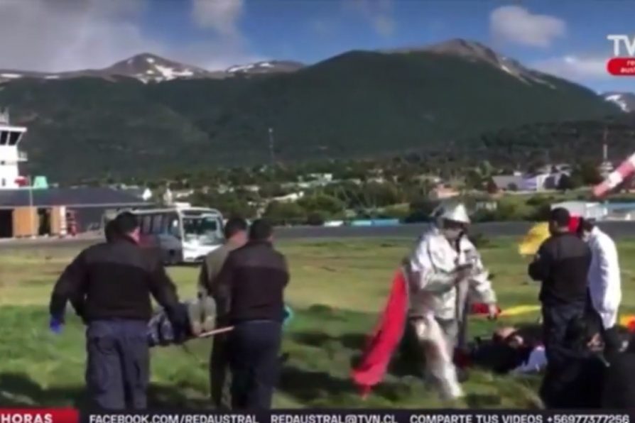 [VIDEO – TVN Red Austral] Simulacro de accidente aéreo en Puerto Williams