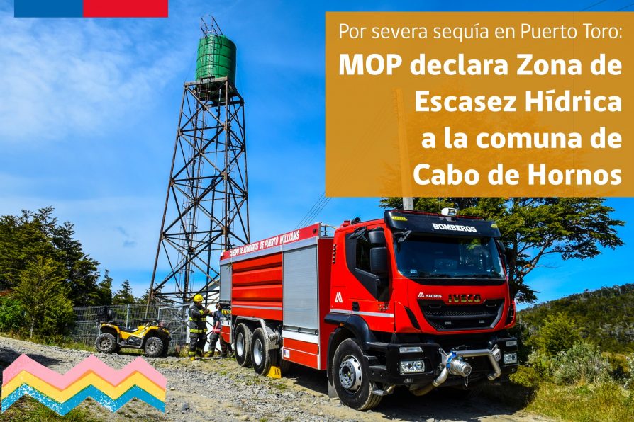 Por severa sequía en Puerto Toro: MOP declara Zona de Escasez Hídrica a la comuna de Cabo de Hornos