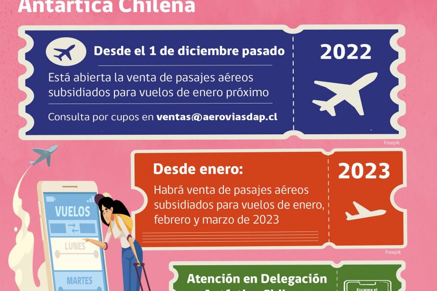 [AFICHE] Actualización horario de atención en Delegación por subsidio aéreo para residentes de la Provincia Antártica Chilena