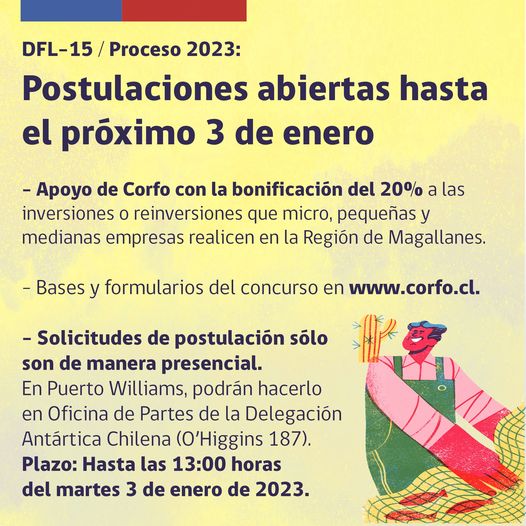 [AFICHE] DFL-15 Proceso 2023: Postulaciones abiertas hasta el próximo 3 de enero