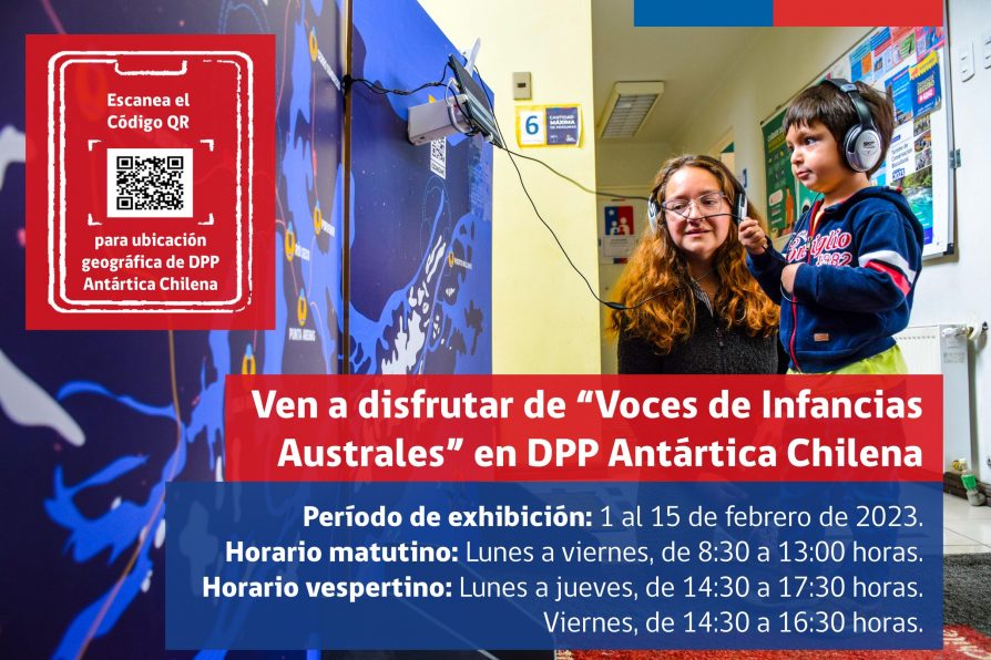 [AFICHE] Invitación a disfrutar de “Voces de Infancias Australes” en Delegación Antártica Chilena