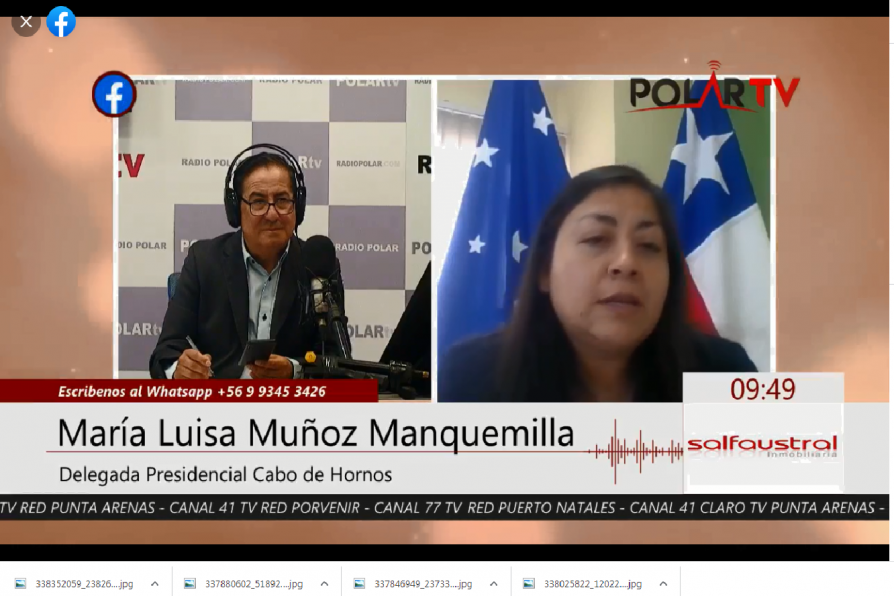 Delegada , Maria Luisa Muñoz Manquemilla concede entrevista al programa “Buenos días Región”.