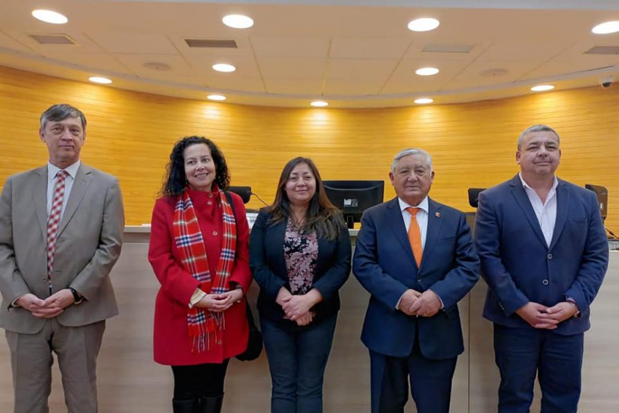 Delegada Presidencial sostiene saludo protocolar con Presidente de la Corte Suprema.