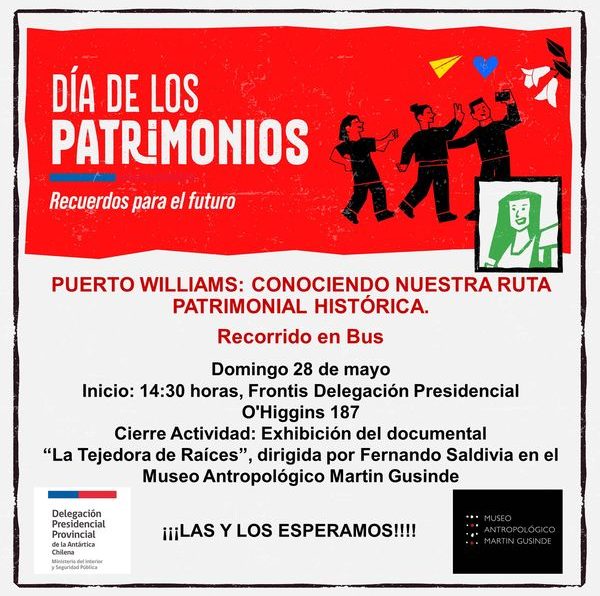 [AFICHES] Actividades por Día de los Patrimonios organizadas por DPP Antártica Chilena y Museo Martín Gusinde