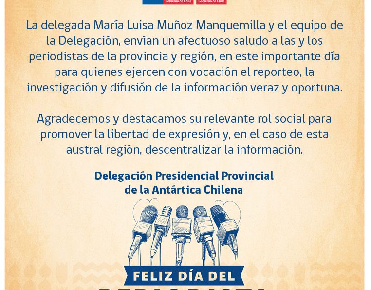 [AFICHE] Saludo por Día Nacional del Periodista