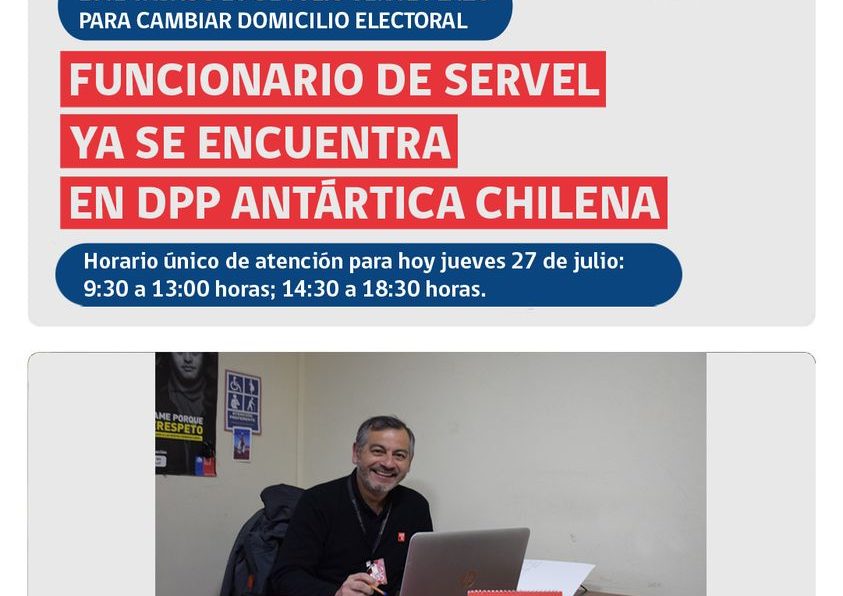 [ATENCIÓN] Atención de Servel en DPP Antártica Chilena