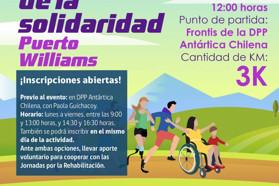 [AFICHE] XXXVI Jornadas por la Rehabilitación en Magallanes: Invitación a “La corrida de la solidaridad” en Puerto Williams