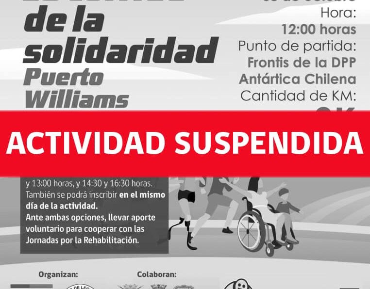 [AFICHE] Suspendida “La corrida de la solidaridad” por adversas condiciones meteorológicas en Puerto Williams