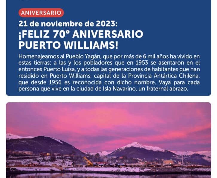 [AFICHE] Saludo por 70° aniversario de Puerto Williams