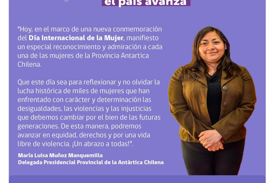 [AFICHE] Saludo de Delegada María Luisa Muñoz por Día Internacional de la Mujer