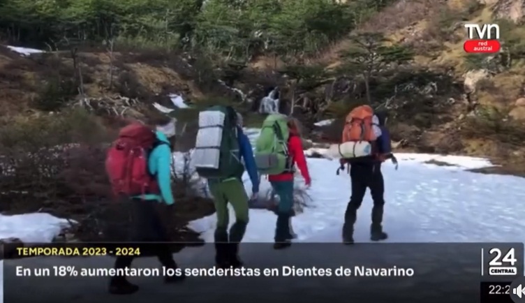 [VIDEO – TVN Red Austral] Aumento en un 18% de senderistas en Dientes de Navarino