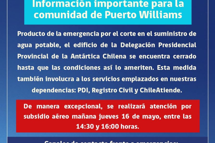 [AFICHES] Cierre de edificio de la Delegación por emergencia y posterior apertura tras normalización