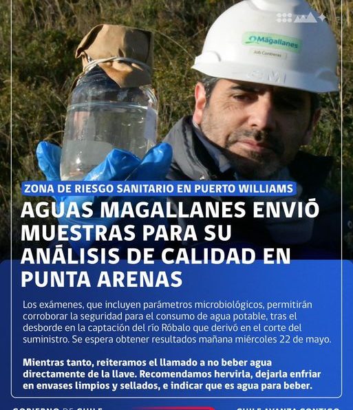 [AFICHE] Aguas Magallanes envió muestras para su análisis de calidad en Punta Arenas