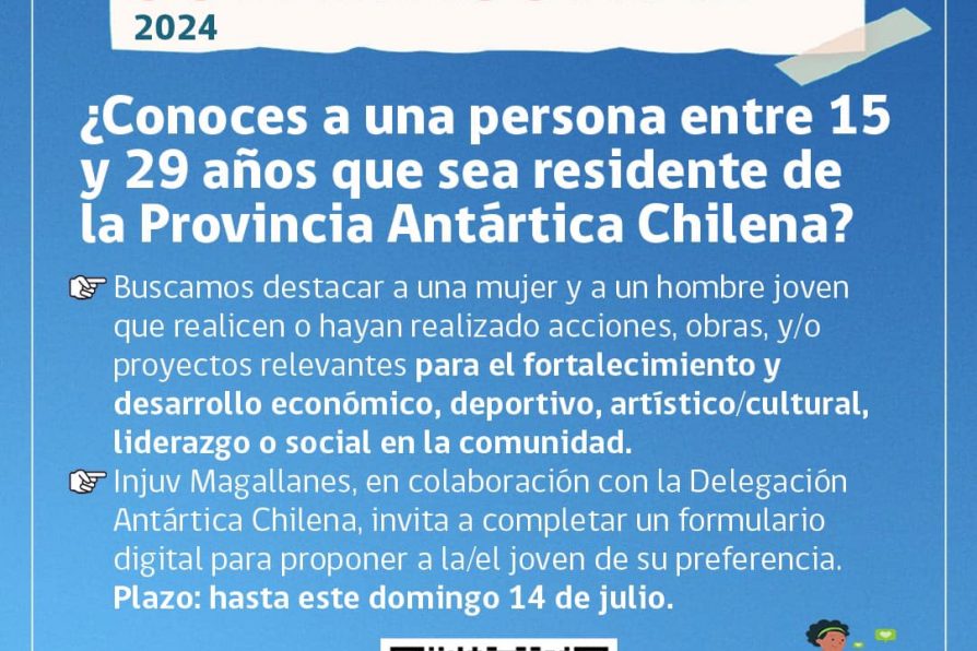 [AFICHE] Invitación a proponer personas para Reconocimiento Joven Austral 2024