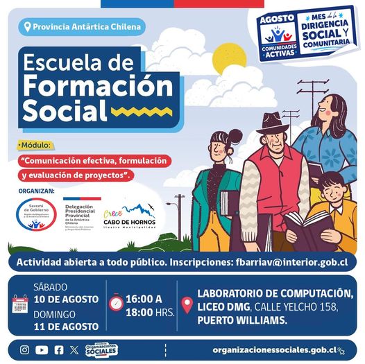 [AFICHE] Jornadas de Escuela de Formación Social en Puerto Williams