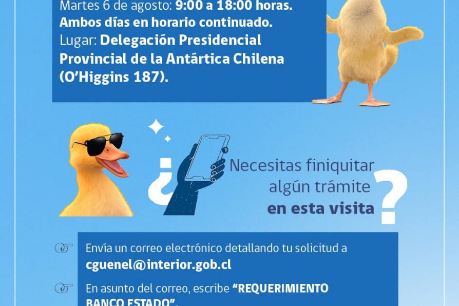 [AFICHE] Inscripciones frente a atención de Banco Estado en Puerto Williams