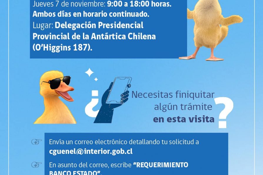 [AFICHE] Atención de Banco Estado en Puerto Williams