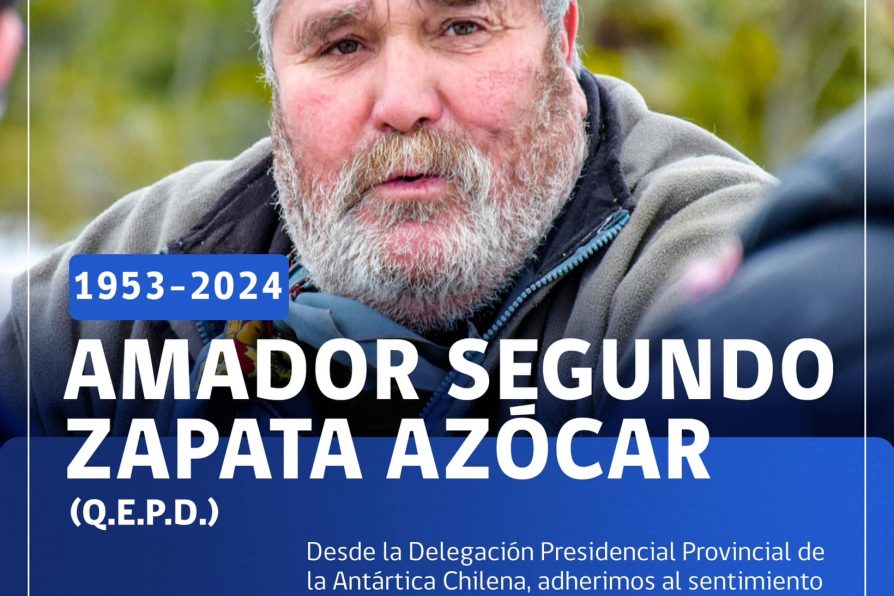 [AFICHE] Mensaje por fallecimiento de vecino de Puerto Williams, Amador Zapata