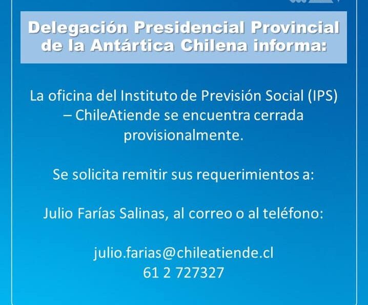[AFICHE] Oficina provincial de ChileAtiende cerrada