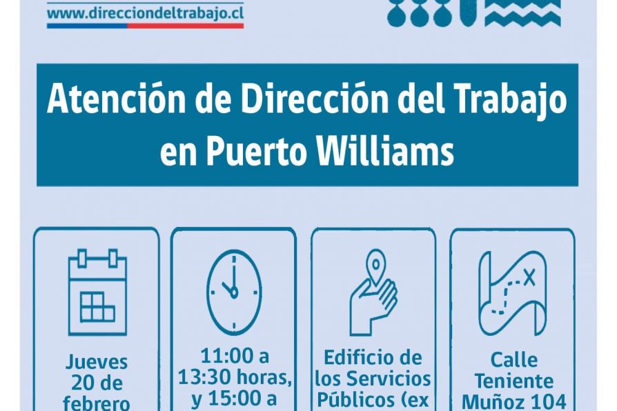 [AFICHE] Atención de la Dirección del Trabajo en Puerto Williams