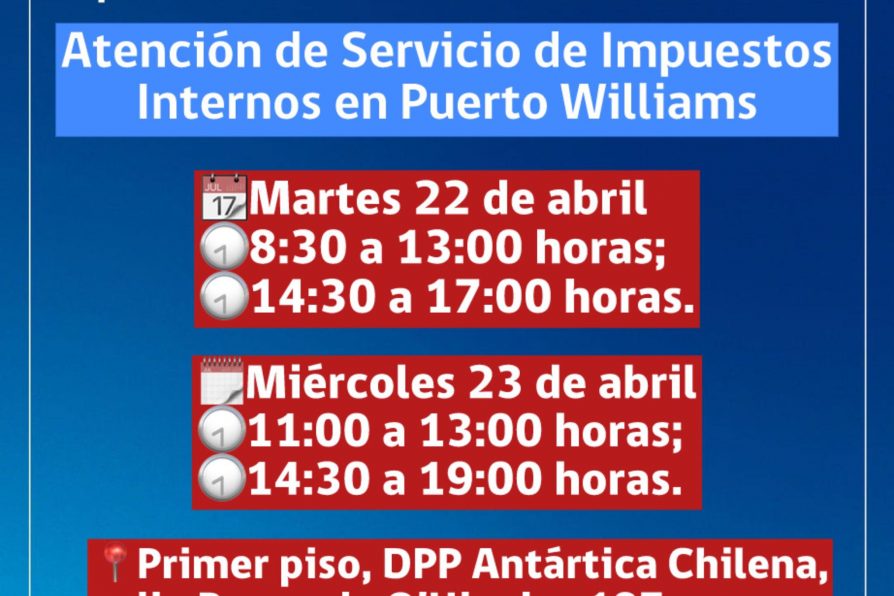 [AFICHE] Atención en Delegación por Operación Renta 2025 de Servicio de Impuestos Internos
