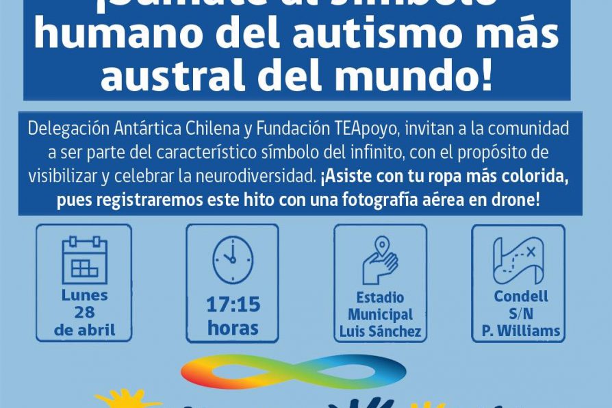 [AFICHE] Invitación a participar en el símbolo humano sobre autismo más austral del mundo