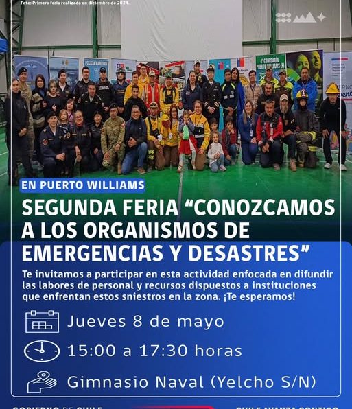 [AFICHE] Invitación a participar en segunda feria “Conozcamos a los organismos de emergencias y desastres”