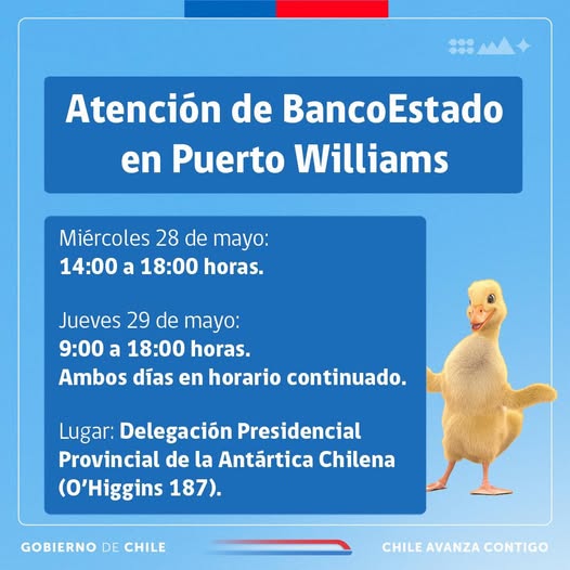[AFICHE] Atención de BancoEstado en Puerto Williams