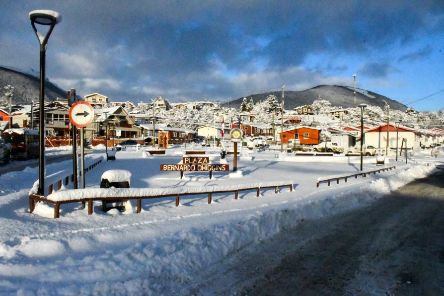 Se esperan más nevadas y heladas: Puerto Williams amanece con 20 centímetros de nieve