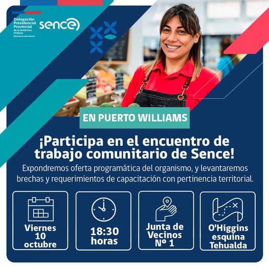 [AFICHE] Encuentro de trabajo comunitario de Sence en Puerto Williams