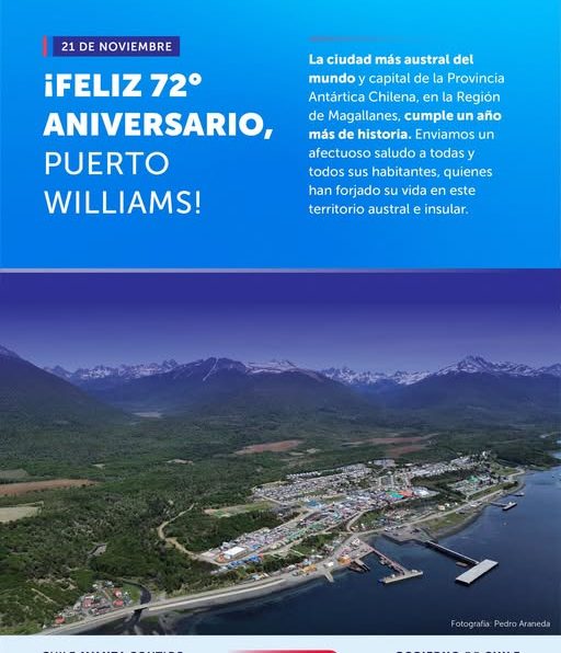 [AFICHE] Saludo por 72° aniversario de Puerto Williams