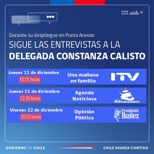 [VIDEOS] Delegada Constanza Calisto Gallardo concede entrevistas a tres medios de comunicación de Punta Arenas