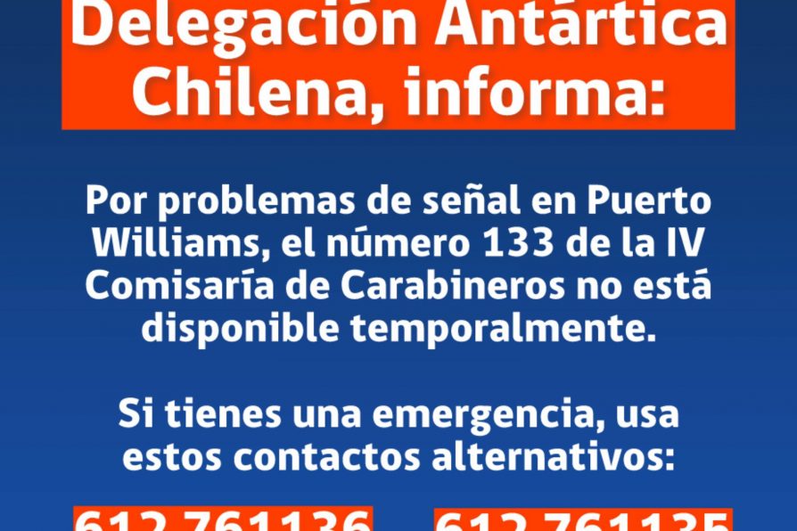 [AFICHE] Contactos de emergencia de Carabineros ante problemas de señal en número 133
