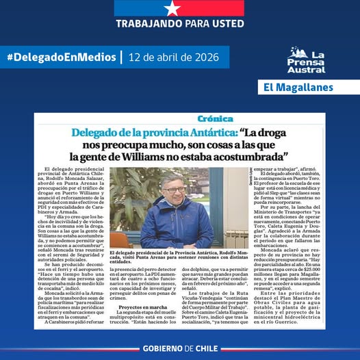 [AFICHE] #DelegadoEnMedios: Delegado Rodolfo Moncada Salazar concede entrevista a La Prensa Austral