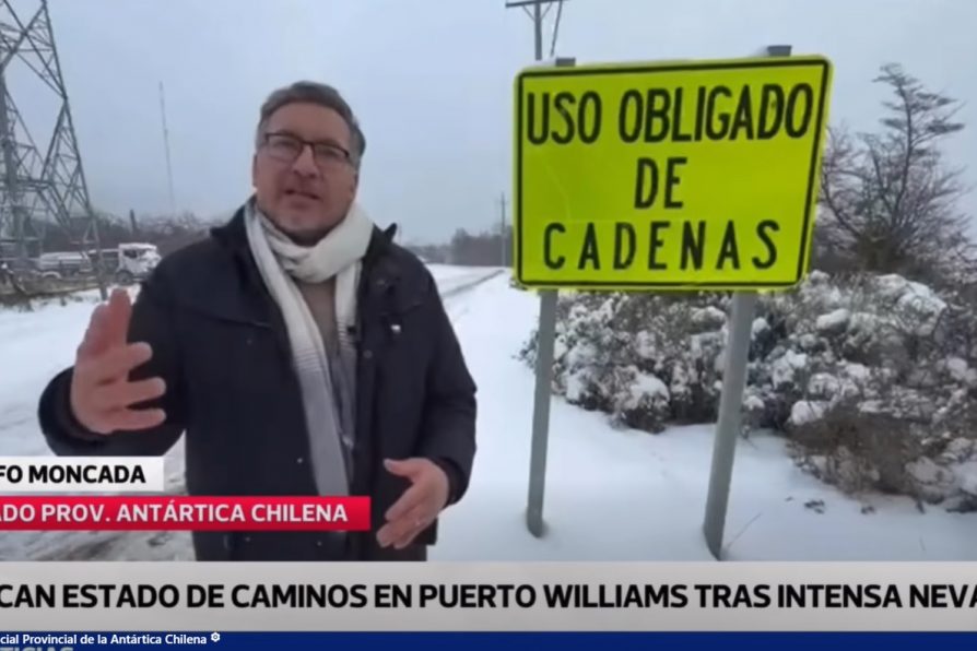 [VIDEO – ITV Patagonia] Delegado verifica estado de rutas tras intensa nevada en Puerto Williams
