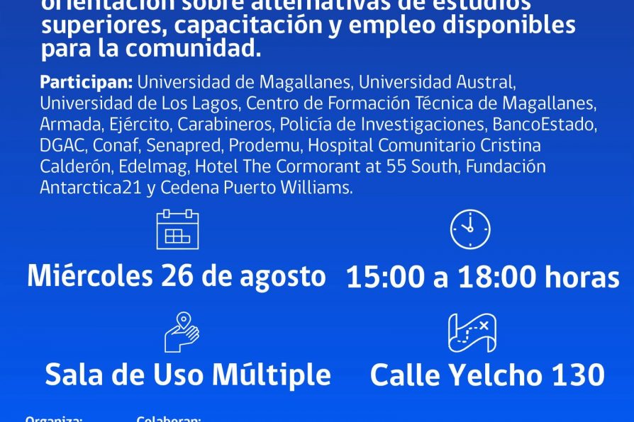 [AFICHE] Feria Vocacional y Laboral en Puerto Williams