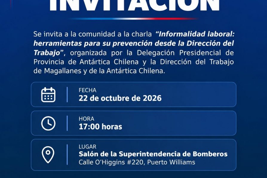 [AFICHE] Invitación a participar en actividad de la Dirección del Trabajo en Puerto Williams