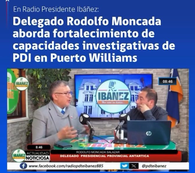[Reel – Entrevista en Radio Presidente Ibáñez] Delegado Rodolfo Moncada aborda fortalecimiento de capacidades investigativas de la PDI en Puerto Williams